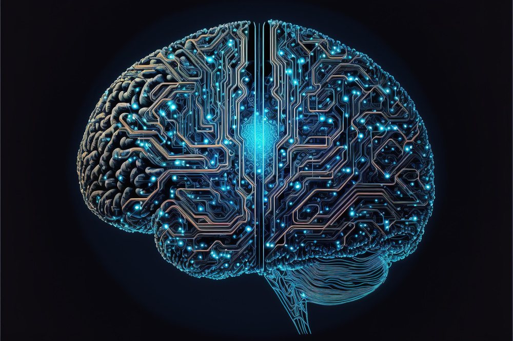 An illustration of a brain integrated with circuitry, representing the strategic and technical intelligence Maisrs brings to IT leadership